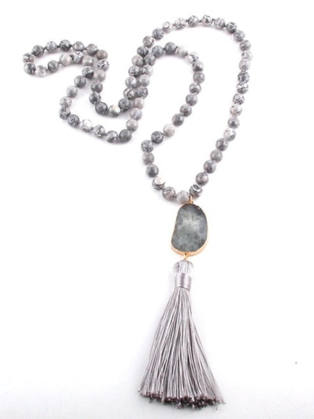 NWOT Wild Rose Boho Beaded Tassel 22” Necklace
